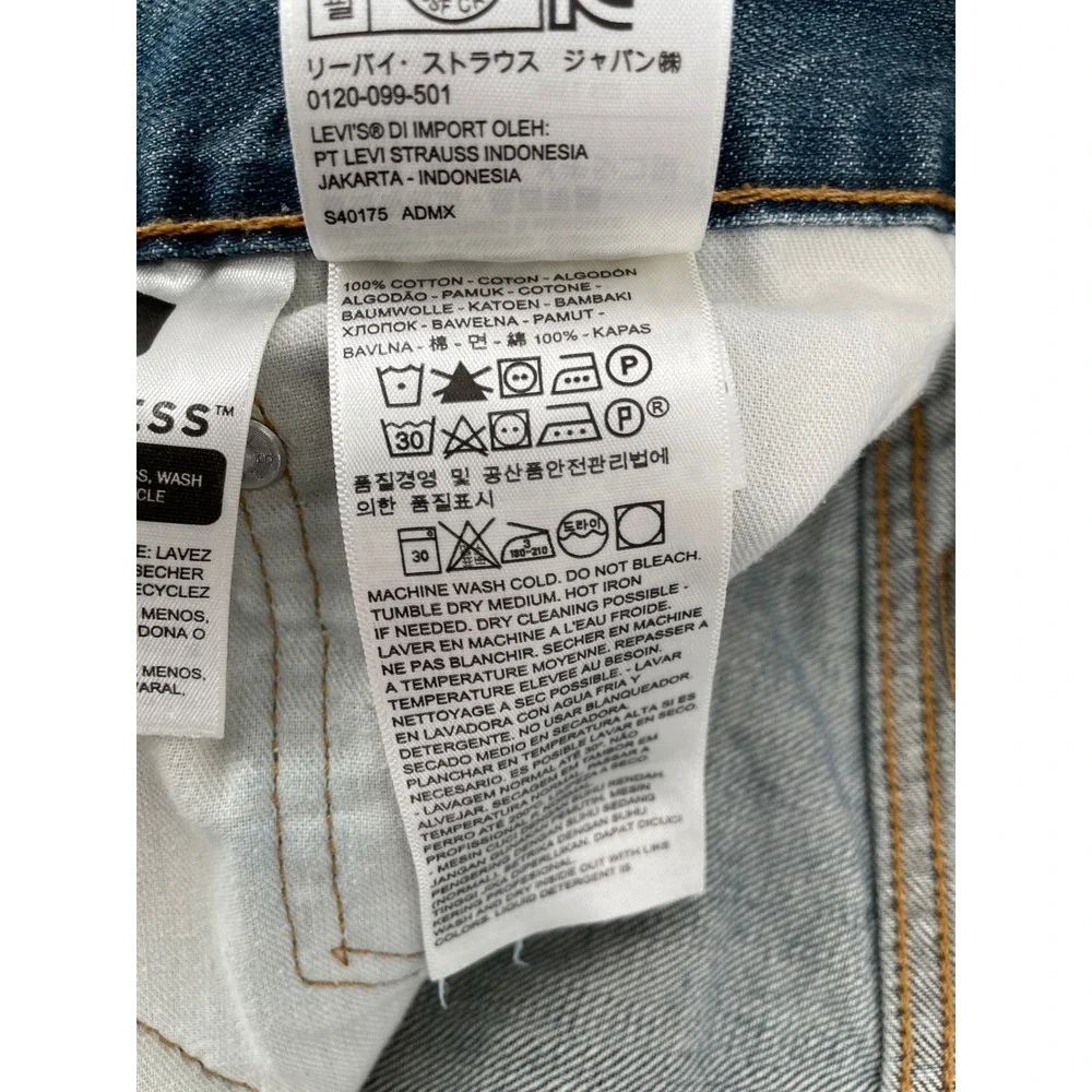 Levi's 559 Relaxed Straight Jeans Mens‎ 50x28* Blue Medium Wash Denim A0302-8